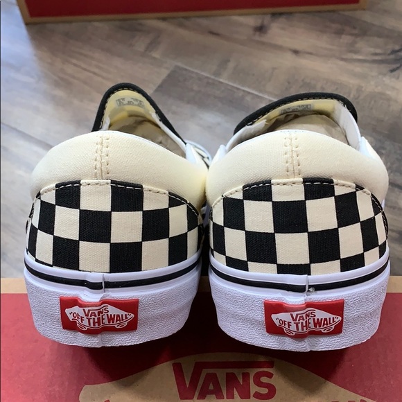 VANS CLASSIC SLIP ON black & white checkerboard WM - Picture 8 of 16